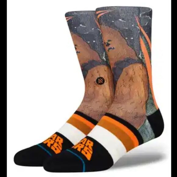STANCE UNISEX SOCKS CHEWIE BY JAZ SIZE MEDIUM CASUAL CREW HEIGHT STAR WARS NWT - Picture 1 of 6
